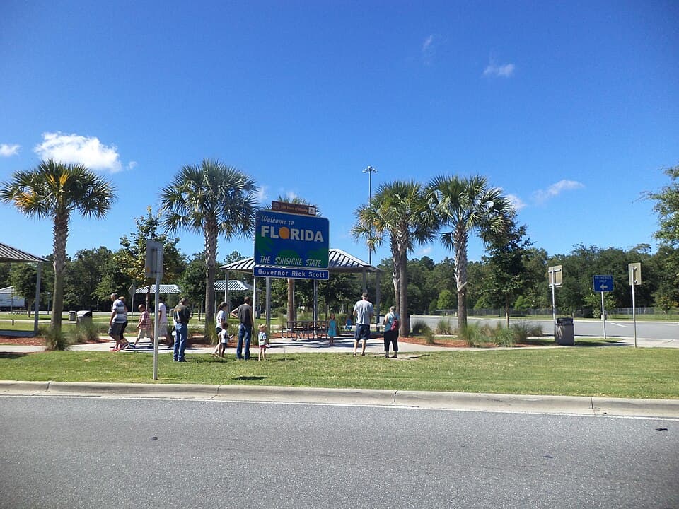 Welcome to Florida sign